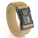TUSHI 125cm Tactical Nylon Belt Adjustable Quick Release Wear-resistant Lightweight Waist Belt Aluminum Alloy Buckle Canvas Belt Casual Sports Belts for Outdoor Men Women