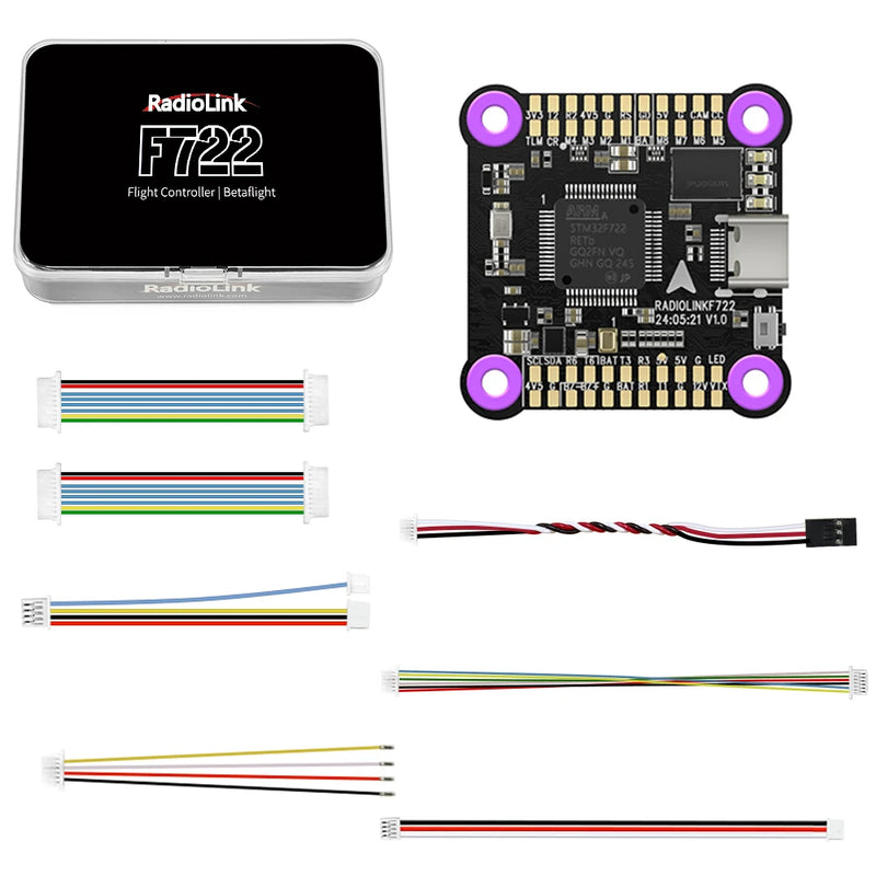 Radiolink F722 F7 2-8 Axis Multi-rotor Aircraft Flight Controller with DJI 6 Pin Port for FPV Racing Drone Support Betaflight INAV