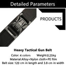 TUSHI 115cm Buckle Men Tactical Belt 1100D Nylon Thickened Double-layer Military Belt for Outdoor Sports Police Duty Shooting Training