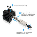 KINGROON New Upgrade Hardened Steel Extrusion Head Assembly For Bambu X1/P1P 3D Printer Hot End 0.4mm Hardened Steel Nozzle 500C Heating Block Aluminum Alloy Radiator High Temp Printing
