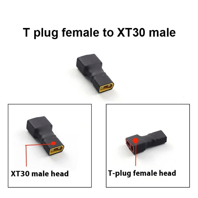 2pcs RC XT60 Male To Deans Plug Female T Connector Adapter for Remote Control Vehicles and Toys