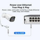 Hiseeu HB488-P 8MP 4K PoE IP Security Camera CCTV Video Surveillance Cam HD Color Night Vision Two-Way Audio IP67 Waterproof for Home Safety