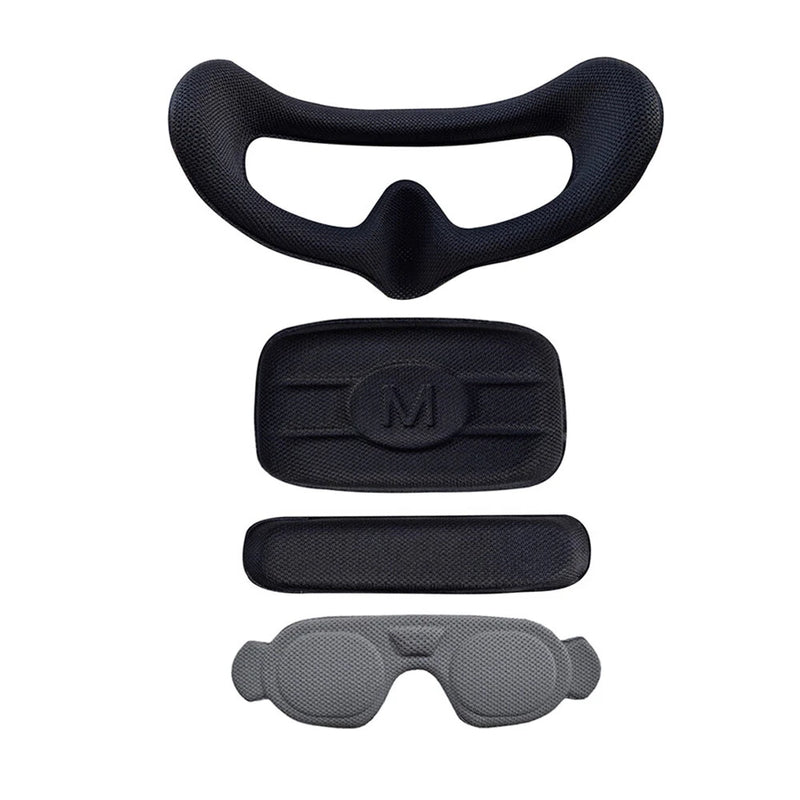 WLYL Protective Cover Soft Face Plate Comfortable Pad Flight Goggles Sponge Foam Mask Padding + Forehead and Backhead Padding Set For DJI Avata2 Goggles 3
