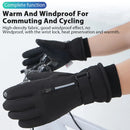 TENGOO Touch Screen Winter Gloves Waterproof Outdoor Sports Cycling Running Motorcycle Ski Fleece Gloves Non-slip Warm Full Fingers for 5-10 Cold Weather