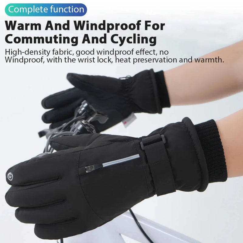 TENGOO Touch Screen Winter Gloves Waterproof Outdoor Sports Cycling Running Motorcycle Ski Fleece Gloves Non-slip Warm Full Fingers for 5-10 Cold Weather