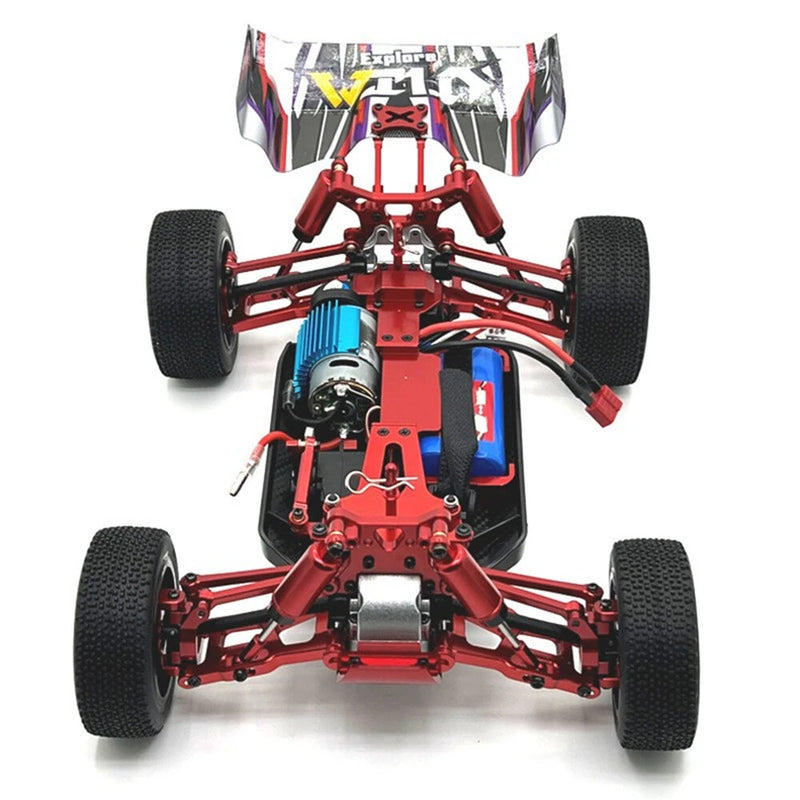 Upgraded Metal Parts Front Rear Suspension Arms Steering Cups C Hubs Rear Wheel Seats Set for Wltoys 124008 124010 1/12 RC Cars Vehicles Models Spare Accessories