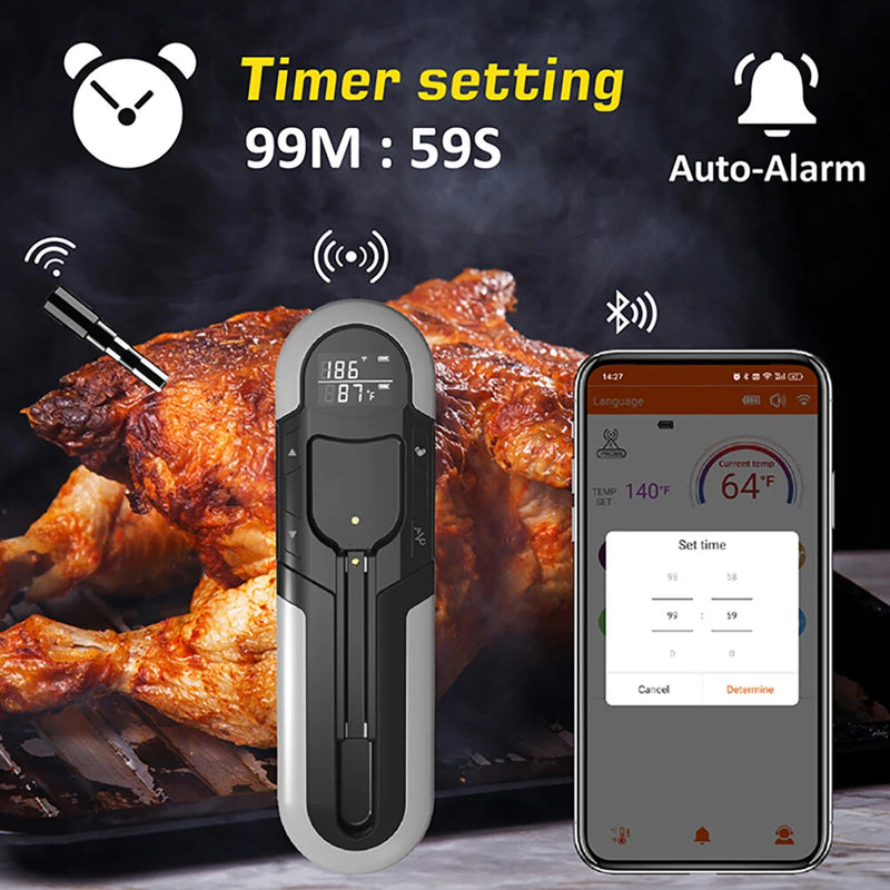 -4F to 212F Bluetooth Wireless Meat Steak Food Electronic Thermometer Grill Probe Smart Meat Food Kitchen Wireless Grill Thermometer
