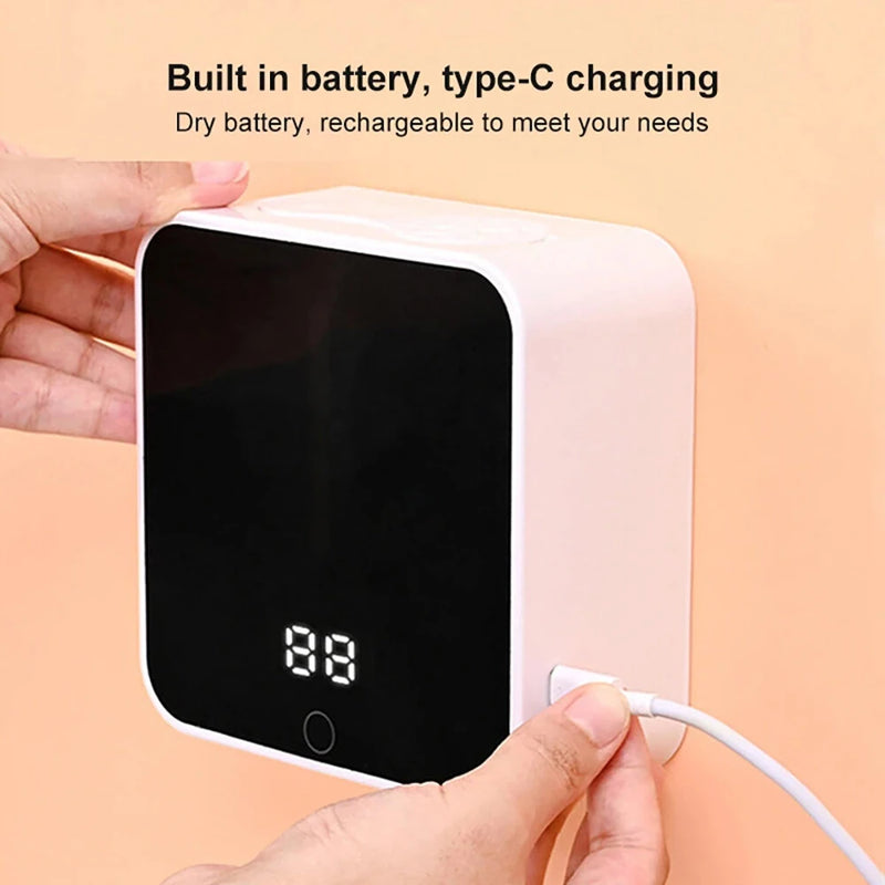 400ML Wall Mount Automatic Foam Soap Dispenser LED Temperature Display Electric Touchless Bathroom Intelligent Washing Hand Machine
