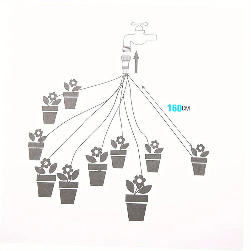 1 Set Garden Automatic Irrigation Device Horticulture Irrigation System with 10 Dripper Greenhouse Balcony Pot Plant Accessories Drip Irrigation Device