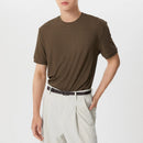 INCERUN Mens Solid Color Rib Knitted Crew Neck T-Shirt Comfortable Breathable Short Sleeve Tshirt for Summer