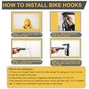 Bicycle Wall Mount Rack Storage Fixed Hanging Hook Bike Support Stand Bracket Holder for MTB Road Bike