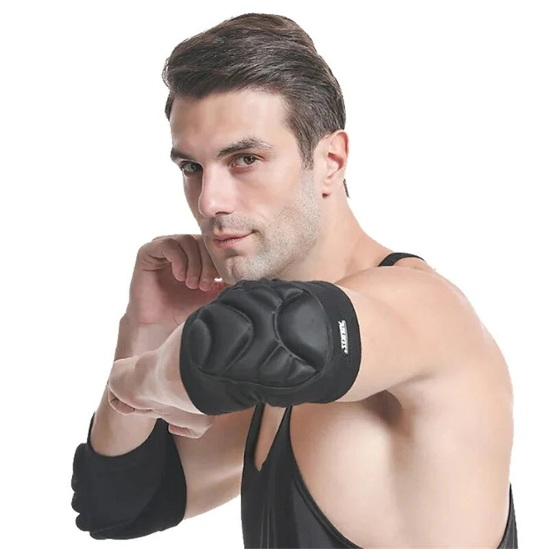 Aolikes 1Pair Hand Pads Elbow Protector Volleyball Sponge Support Compression Elbow Braces For Basketball Tennis Football