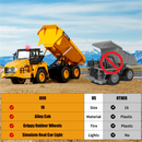 Huina Toys 1553 RTR 1/16 2.4G 11CH RC Car Dump Truck LED Light 360 Rotation Alloy Cab Engineering Remote Control Vehicles Desktop Model Collection Gift For Boys
