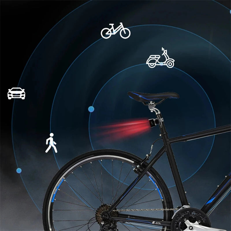 BIKIGHT Bike Radar Taillight 1500mAh Battery 7 Light Modes 3 Radar Modes Type-C Rechargeable IP64 Waterproof Bicycle Rear Light for Outdoor Cycling
