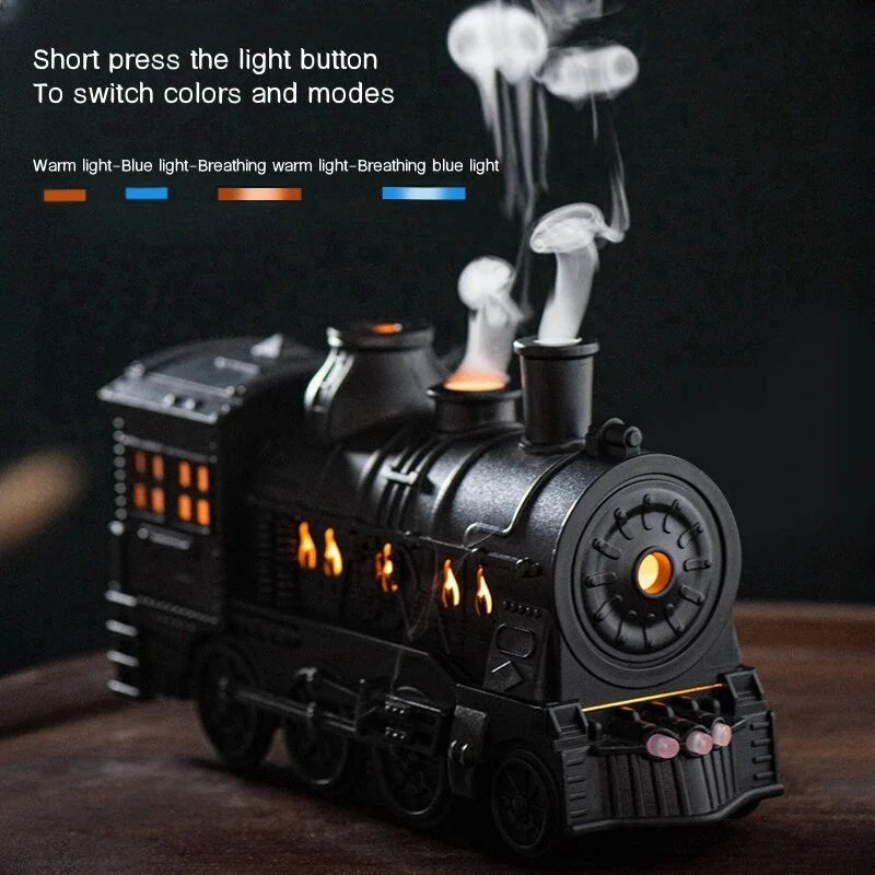 300ml Train Air Humidifier with Remote Control Ultrasonic Aromatherapy Diffusers Mist Maker Fragrance Essential Oil Aroma Difusor