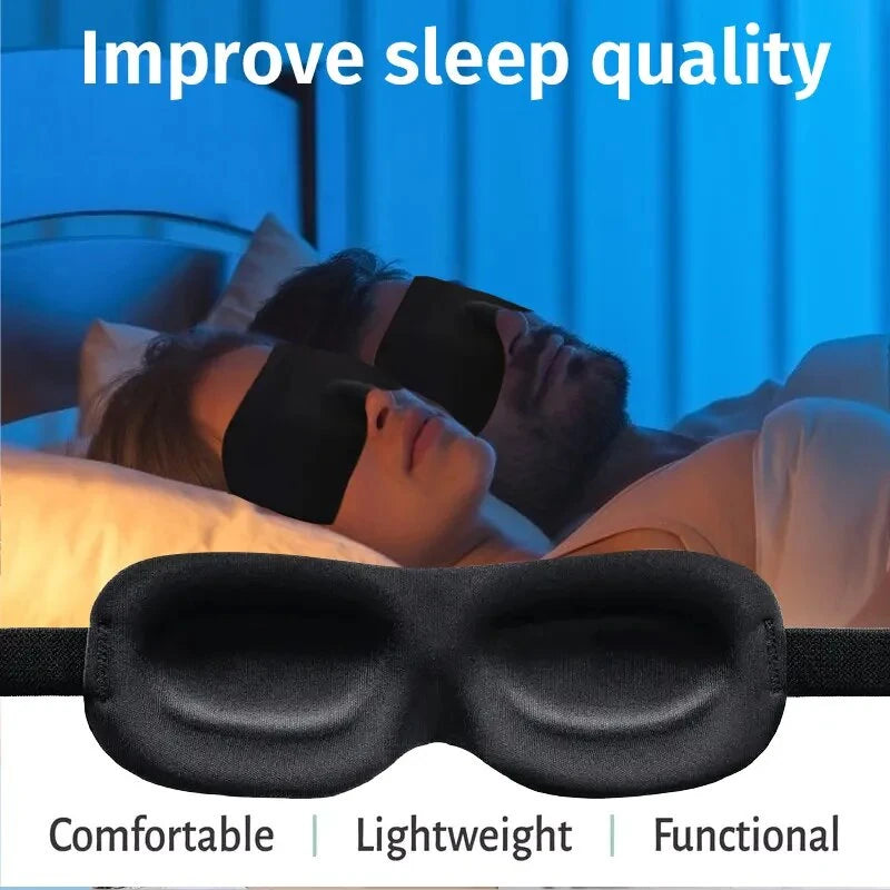 KALOAD 3D Stereoscopic Sleep Eye Mask Sleep Magic Memory Sponge Black Shading Breathable Quik Sleep for Outdoor Travel