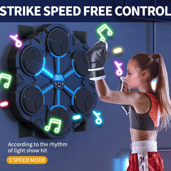 KALOAD Smart Bluetooth Music Boxing Machine Decompression Fighting Fitness Home Boxing Wall Six Target Boxing Trainer with Gloves