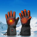 TENGOO 1 Pair Uniex Electric Heated Gloves Phone Tablet Touchable 7.4V DC Charging Waterproof Winter Keep Warm for Outdoor Sports
