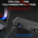 BIKIGHT 10-50LM 1PCS RGB LED Bicycle Smart Sensor Brake Taillight Type-C Charging Waterproof Warning Bike Rear Light for Night Cycling Safety