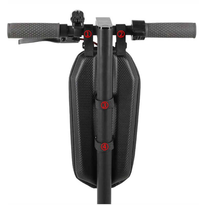 4L Portable Electric Scooter Bag, Quick Release Scooter Storage Bag with Large Capacity, EVA Hard Shell Waterproof Scooter Front Handlebar Bag