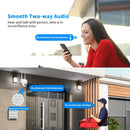 Hiseeu WHD205 5MP WIFI PTZ HD Camera Full Color Night Vision Human Motion Two-Way Audio IP66 Weatherproof IP Surveillance Camera for Outdoor Security