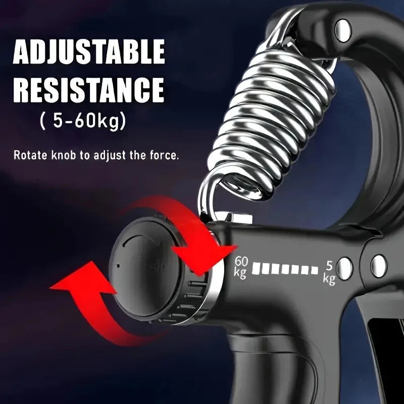 KALOAD 1Set 5-60kg Adjustable Hand Gripper Strengthener Wrist Exerciser Forearm Ring Grips Finger Stretcher Workout Fitness Massage