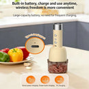 Comfook 2-in-1 Electric Electric Vacuum Meat Mincer Cordless Food Processor with 6-Blade Mincer, USB Rechargeable Vacuum Pump for Bags and Containers