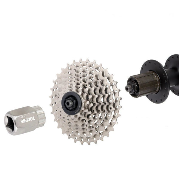 TOOPRE Bike Freewheel Remover High Carbon Steel Compatible Bicycle Spinning Cartridge Removal Tool Sleeve