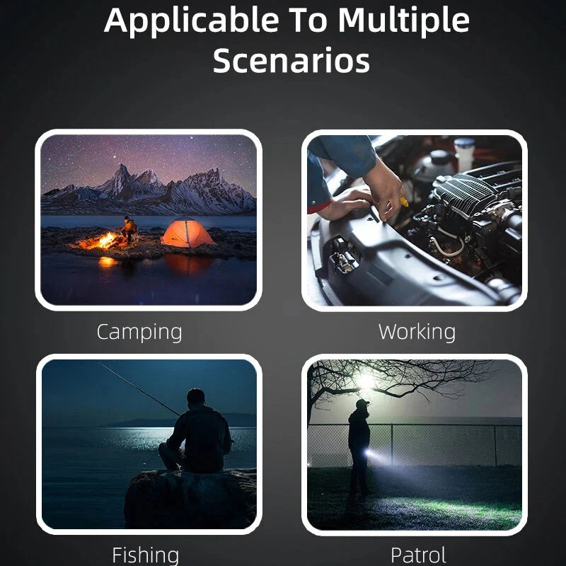 WEST BIKING Portable Camping Light with Fan 3 In 1 Multifunctional Outdoor Flashlight USB Charging Home Lamp Hanging Tent Light