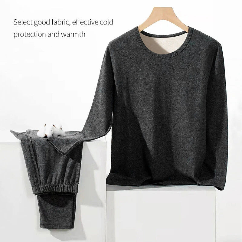 TENGOO Thickened Thermal Underwear Set For Men, Long Johns Set Ultra Soft Lined Warm Base Layer Top And Bottom For Autumn Winter High Elasticity