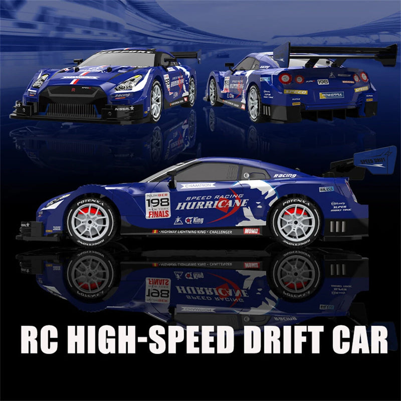 XJRC XJ-1996 RTR 1/16 2.4G 4WD Drift RC Car Mini Racing LED Light Remote Control High-Speed Motor On-Road Race Vehicle Model Boys Gifts Toys