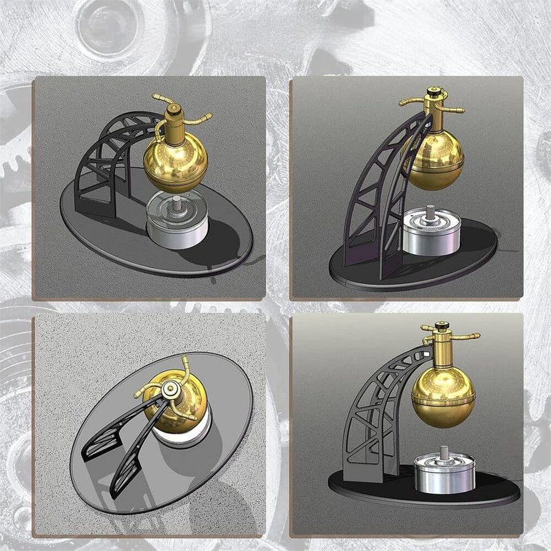 NIKOLATOY Steam Heating Thermal Energy Rotating Flying Ball Steam Engine Model Ornaments Physics Experiment Science Discovery Production Invention Desktop Decorations Collection Toys