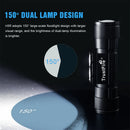 Trustfire H5R 600 Lumens Headlamp 150 Dual Lamp LED USB Rechargeable Headlights 180 Adjustable IP68 Head Torch 18650 Flashlights with Power Indicator for Outdoor Cycling Adventure Fishing