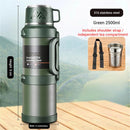 2.5L Vacuum Thermos Water Bottle 316 Stainless Steel Large Capacity Keep Warm Outdoor Travel Hiking Camping Traveling
