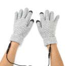 TENGOO Knitted USB Heated Gloves Touch Screen Compatible 40-50C Adjustable Warmth Removable Heating Pad Flexible Cable Thermal Winter Gloves