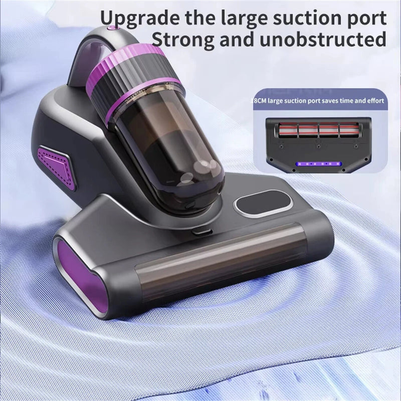 NovuLife Wireless Mite Removal Vacuum Cleaner 15Kpa Powerful Suction with UV Sterilization for Mattress & Sofa