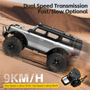 Wltoys 184023 RTR 1/18 2.4G 4WD RC Car Rock Crawler Off-Road Climbing Truck Full Proportional Remote Control LED Light Portal Axle Mechanical Gear Shifting Two Speed Metal Wheel Hub Vehicles Models Toys
