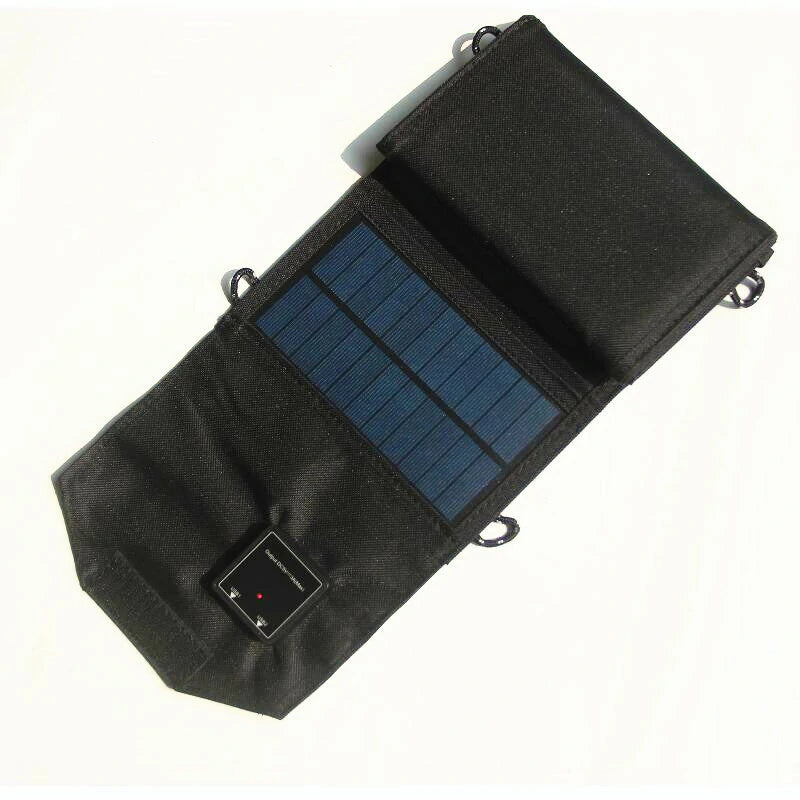 5V 15W USB Solar Chargers with 5 Folding Solar Panel Portable Solar Cell Waterproof Solar Battery Chargers Power Bank