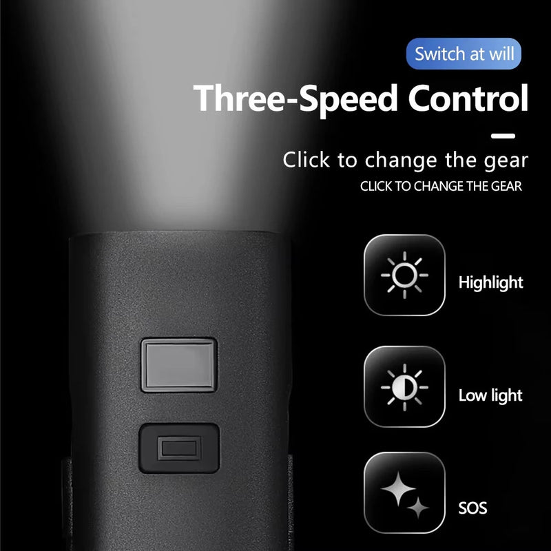 BIKIGHT 400LM 3000mAh Type-C Charging Bicycle Headlight 3 Gears COB Side Light Battery Level Display Waterproof Power Bank Front Bike Light for Night Riding