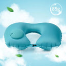 U-Shaped Travel Pillow Press Inflatable Pillow Neck Portable Foldable Outdoor Travel Car Aircraft Inflatable Ring Neck Pillow