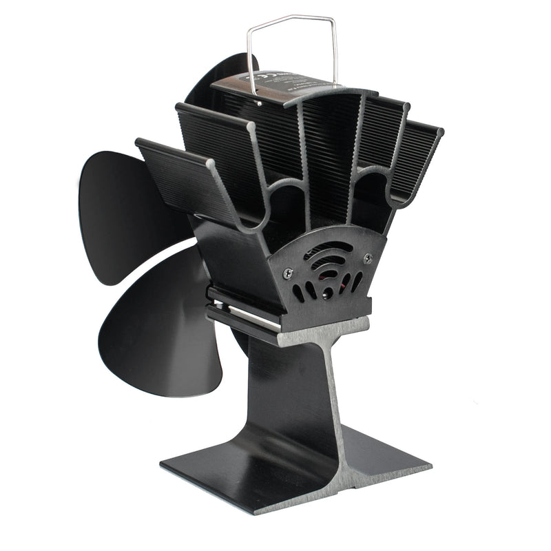 IPRee Fireplace 5 Blades Heat Powered Stove Fan Log No Electricity Wood Burn Fan Quiet Home Fireplace Fan Efficient Heat Distribution DY015J