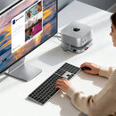 YICOSUN 10-in-1 USB-C Hub Docking Station for MacMini M4 Support 4K60Hz M.2 NVMe/SATA SSD USB3.2 10Gbps 3.5MM SD&TF Aluminum Alloy USB Hub