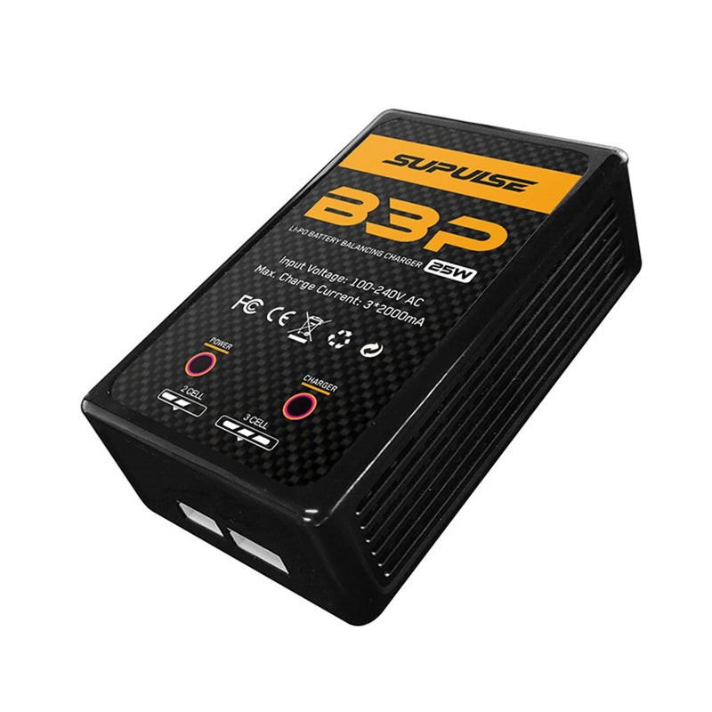 SUPULSE B3P AC 100-240V 2000mA 25W Lipo Battery Balance Charger for 2S 7.4V 3S 11.1V Lipo Battery