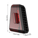 BIKIGHT Smart Bicycles Taillight 5 Modes Brightness 300mAh Battery Type-C Rechargeable Waterproof Warning Rear Light for Cycling