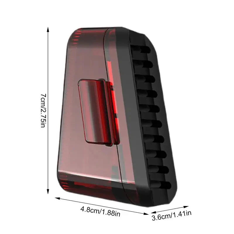 BIKIGHT Smart Bicycles Taillight 5 Modes Brightness 300mAh Battery Type-C Rechargeable Waterproof Warning Rear Light for Cycling