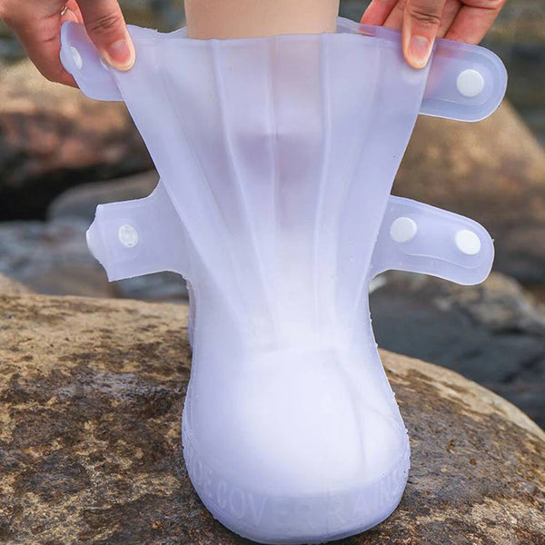 XANES Bike Shoe Covers Waterproof Rain Booties Silicone Slip-resistant Rainy Day Thick Rain Boots Covers Foot Covers for Cycling