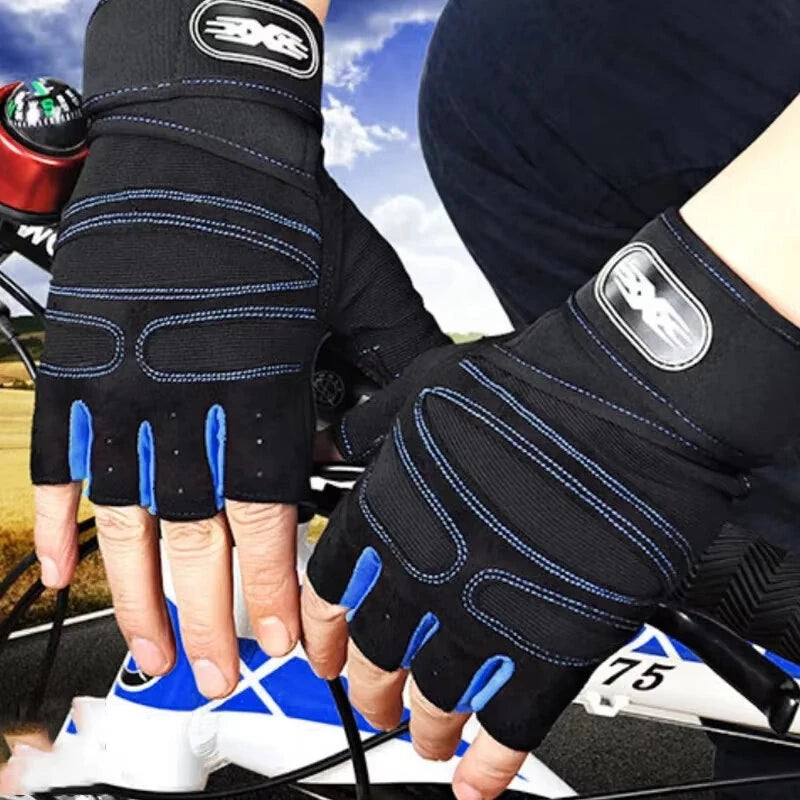 XANES Cycling Gloves Fitness Weight Lifting Wristband Half Finger Gloves Body Building Training Sports Exercise Gloves