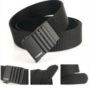 TUSHI 120cm Nylon Hard Tactical Belt for Men Metal Automatic Buckle Belt Military Belt for Outdoor Sports