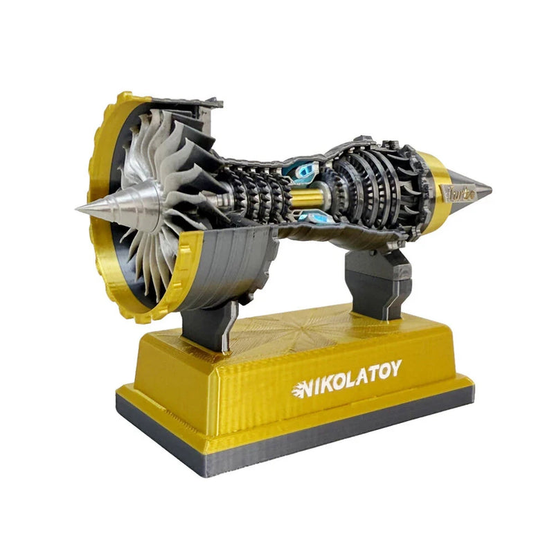 NIKOLATOY Miniature Trent 900 12cm Turbofan Engine Model Desktop Ornaments Science Discovery Toys