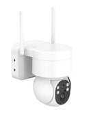 Hiseeu WTD514 4MP 1440P 5X Zoom Outdoor Solar Powerd Camera PTZ WiFi Wireless IP Cam PIR Motion Detection Night Vision Two-way Audio Video Security Surveillance Cameras White Color